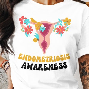 Endometriosis Awareness Svg Png, Retro Endometriosis Awareness Svg, Yellow Ribbon Svg Cricut Sublimation Design