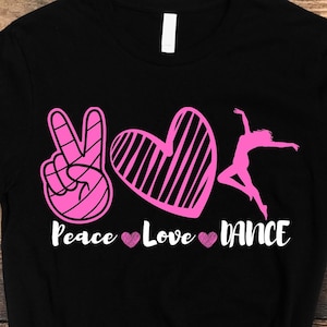 Peace Love Dance SVGPNG , Sublimation Design, Leopard, Cheetah, Pink, Digital Download, Clipart, templates, PNG file