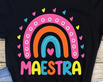 Maestra Svg Png, Spanish Teacher Svg, Español Svg, Regreso a La Escuela SVG, Maestra Bilingue Svg, Bilingual Teacher Svg Cricut Sublimation