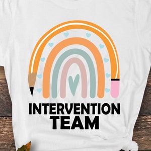 Intervention Team Leopard Rainbow SVG PNG, School Elementary Interventionist Png, School Intervention Specialist Svg, Back to school SVG