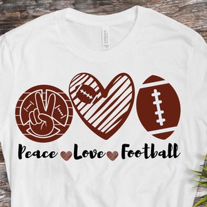 Peace Love Football SVG PNG, Sublimation Design, , Digital Download, Clipart, templates, Print
