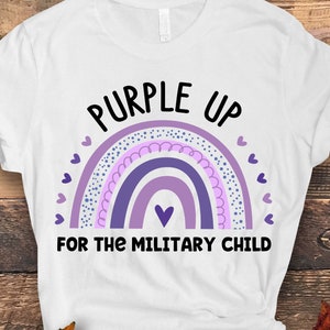 Purple Up For The Military Child Svg Png, Month of the Military Child Svg, Purple Ribbon Svg Cricut Cut File Sublimation Design