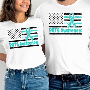 POTS Awareness Svg Png, POTS Awareness Svg, POTS Syndrome Svg, Turquoise Ribbon Svg, Dysautonomia Awareness Svg Cricut Sublimation