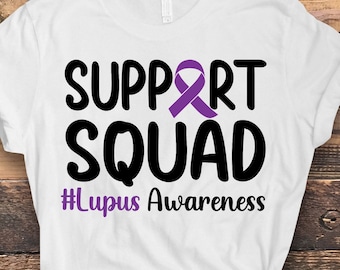 CONCIENCIACIÓN SOBRE EL LUPUS, svg png, escuadrón de apoyo png, uso púrpura para mi mamá y apoyo con orgullo la concienciación sobre el lupus