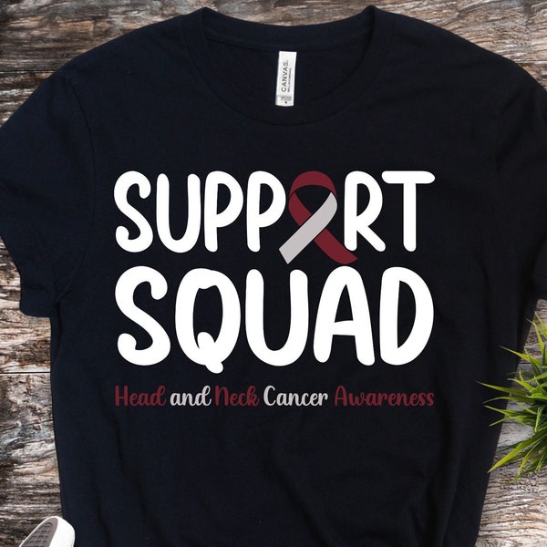 Head and Neck Cancer Awareness Svg Png, Support Squad Head and Neck png,Rainbow Svg, Burgundy White Ribbon Svg Circut Sublimation Design