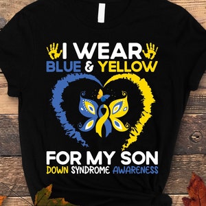 Down Syndrome Awareness svg png, I WEAR Blue Yellow For My SON Down Syndrome Svg, Down Syndrome Survivors Svg,Down Syndrome Svg, Cricut