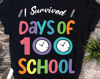 100 Days of School Svg, survived png, 100 Days Sharper Svg,  Smarter png, 100 Days  Svg, Boy svg, Girl Svg, School Kids Svg File for Cricut