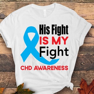 Chd Awareness Svg Png, His Fight is My Fight Svg, Red Blue Ribbon Svg, Congenital Heart Defect Awareness Svg Cricut Sublimation Design