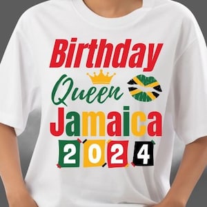 Birthday Queen Jamaica Svg Png, Birthday Queen Jamaica 2024 PNG, Jamaica Girls Trip 2024 svg, Png, Jamaica Family Vacation 2024 Shirts