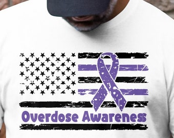 Overdose Awareness Svg Png, Overdose Awareness1 SVG, PNG, Addiction Awareness Recovery Svg Cricut File Sublimation Design