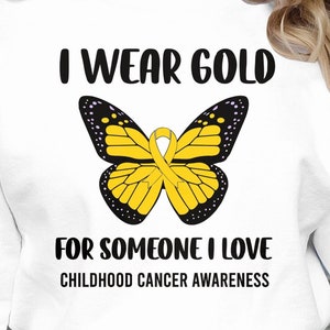 Childhood Cancer Awareness Svg Png, I Wear Gold For Some One I Love Svg, Pediatric Cancer Awareness Svg, Gold Ribbon Svg Cricut Sublimation