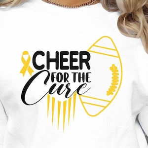 Childhood Cancer Awareness Svg Png, Cheer For The Cure Svg, Pediatric Cancer Awareness Svg, Gold Ribbon Svg Cricut Sublimation