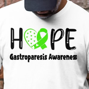 Gastroparesis Awareness Svg, Png, HOPE Svg, Png, Green Ribbon Svg, Png, Gastroparesis Support Cricut Sublimation Design