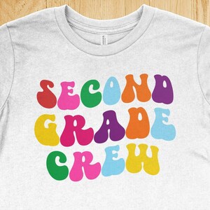 Retro Second Grade Crew SVG, PNG, Back to School SVG, 1st Day of School SVG Cricut Sublimation Design