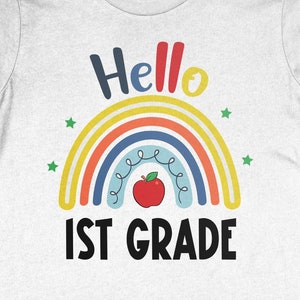 Hello 1st Grade SVG, PNG, Back to School Svg, 1st Day of School Svg Cricut Sublimation Design