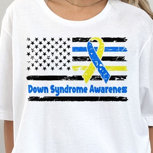 Down Syndrome Awareness png svg, Flag Down Syndrome Awareness png, Blue Yellow Ribbon, World Down Syndrome Day Svg Cricut Sublimation