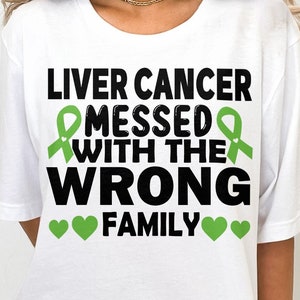 肝臓がん啓発 SVG PNG、肝臓がんが間違った家族と関わる SVG、エメラルド グリーンのリボン SVG、クリカット昇華デザイン