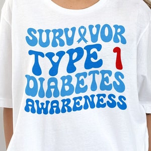 Diabetes Awareness Svg Png, Survivor Type 1 Diabetes Awareness Svg, Blue Ribbon Svg, Type 1 Diabetes T1D Awareness Svg Cricut