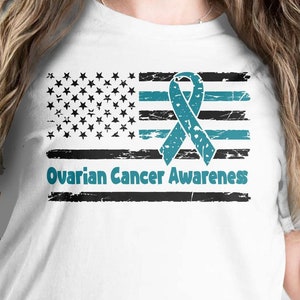 Ovarian Cancer Awareness Svg Png, Ovarian Cancer Svg Png, Teal Ribbon Svg Cricut File Sublimation Design