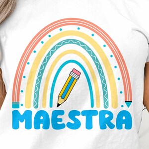 Maestra Svg Png, Spanish Teacher Svg, Español Svg, Regreso a La Escuela SVG, Maestra Bilingue Svg, Bilingual Teacher Svg Cricut Sublimation