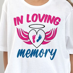 Pregnancy and Infant Loss Awareness Svg Png, In Loving Memory Svg, Pink and Blue Ribbon Svg Cricut Sublimation Design