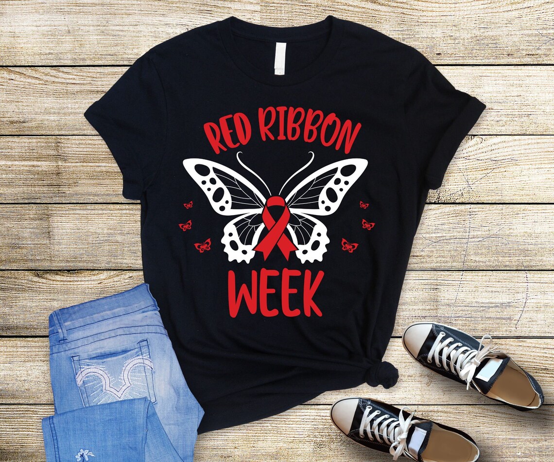 Red Ribbon Week Svg Png, Red Ribbon Week Svg, Drug Free Svg, Red Ribbon ...