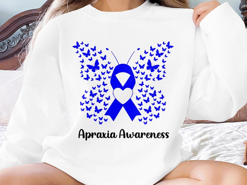 Butterfly Apraxia Awareness Png, Apraxia Awareness Svg Png, Blue Ribbon ...