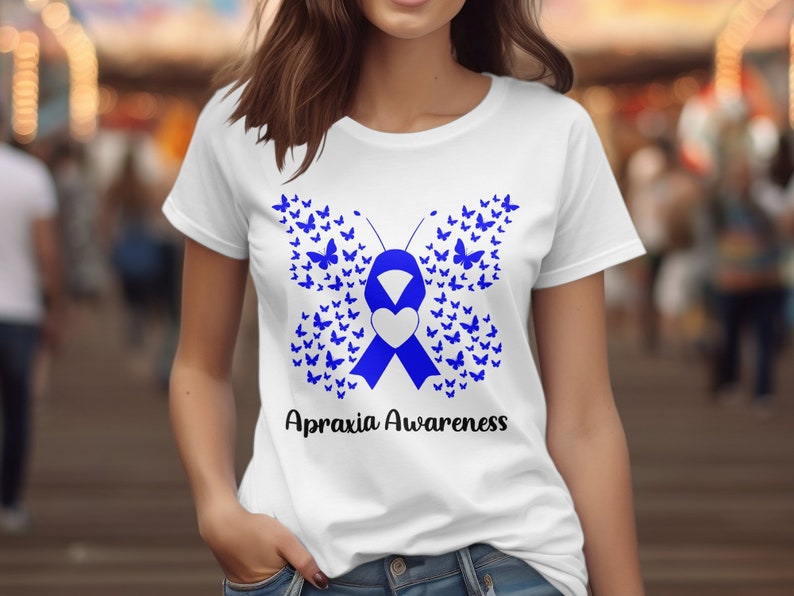 Butterfly Apraxia Awareness Png, Apraxia Awareness Svg Png, Blue Ribbon ...