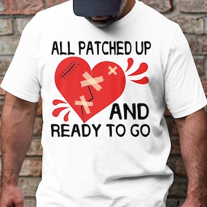 Offenes Herz-Chirurgie-Svg-Png, alle geflickt und bereit zu gehen, Herz-Chirurgie-Überlebender-Wiederherstellung Cricut Sublimation