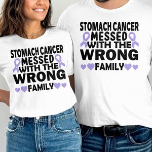 Stomach Cancer Awareness Svg Png, Stomach Cancer Messed With The Wrong Family Svg, Periwinkle Ribbon Svg Cricut Sublimation Design