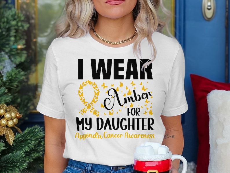 I Wear Amber for My Daughter Svg, Appendix Cancer Awareness Svg Png ...