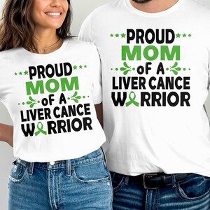 Liver Cancer Awareness Svg Png, Proud Mom Of A Liver Cance Warrior Svg, Emerald Green Ribbon Svg, Cricut Sublimation Design