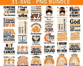 Kidney Cancer Awareness Svg Png, Kidney Cancer Awareness shirt designs bundle, In March Orange Ribbon Svg Cricut Cut File Sublimation Design