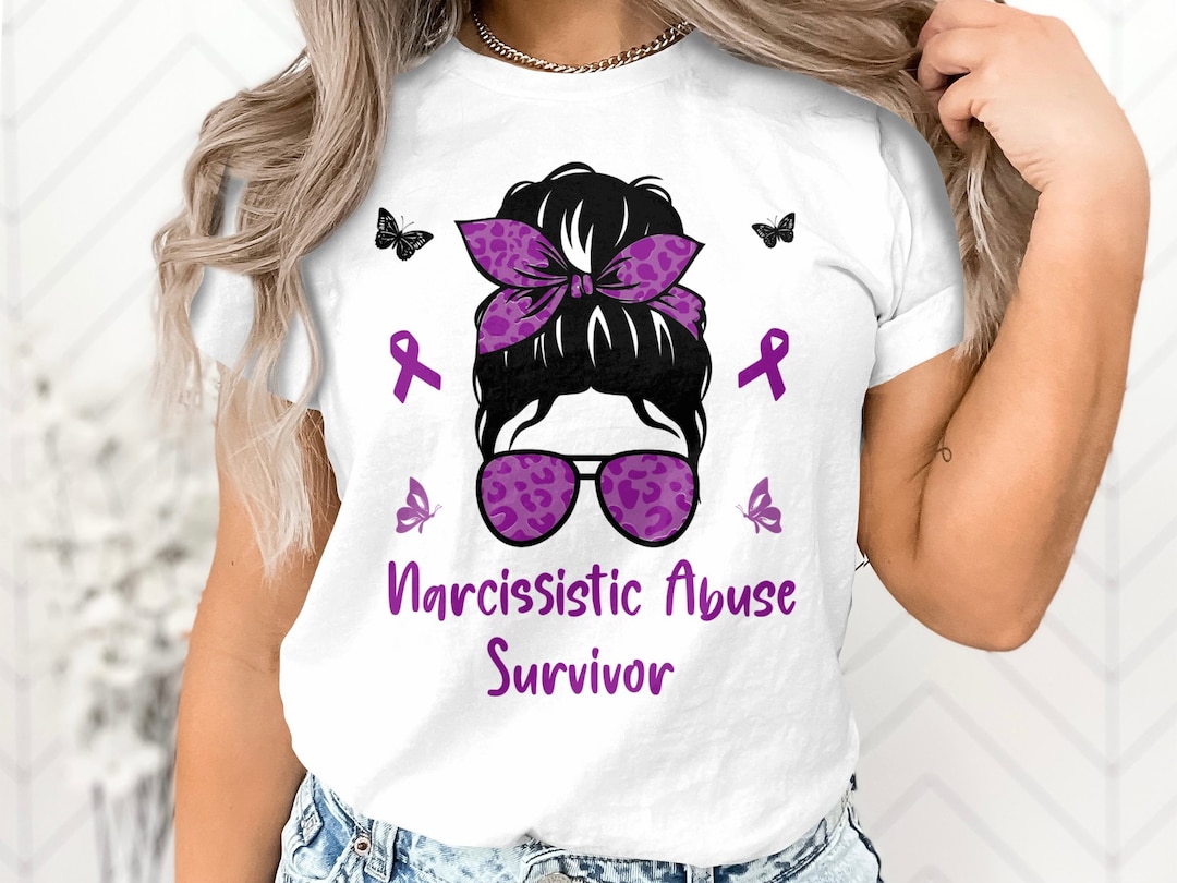 Narcissistic Abuse Awareness Svg Png, Messy Bun Narcissistic Abuse ...