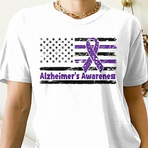 Alzheimer Awareness Svg Png, Alzheimer Awareness Svg, Purple Ribbon Alzheimer Support Cricut Sublimation Design