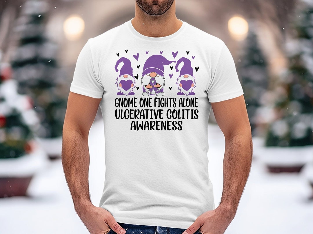 Ulcerative Colitis Awareness Svg Png, Gnome One Fights Alone Svg ...