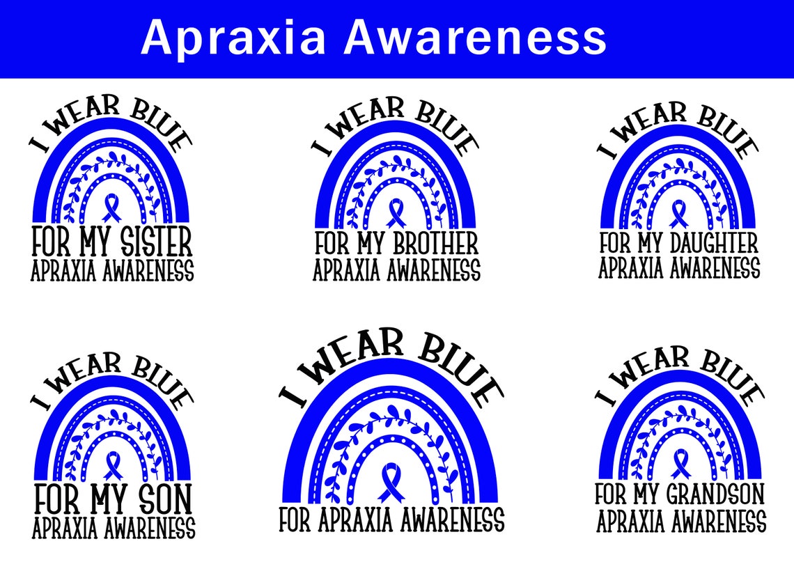 Apraxia Awareness Svg Png Bundle, Blue Ribbon Svg, Apraxia Support Svg ...