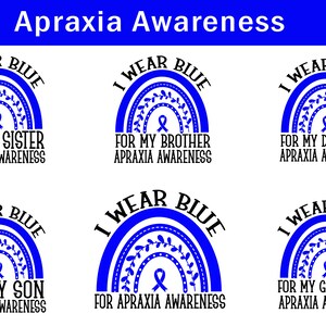 Apraxia Awareness Svg Png Bundle, Blue Ribbon Svg, Apraxia Support Svg ...