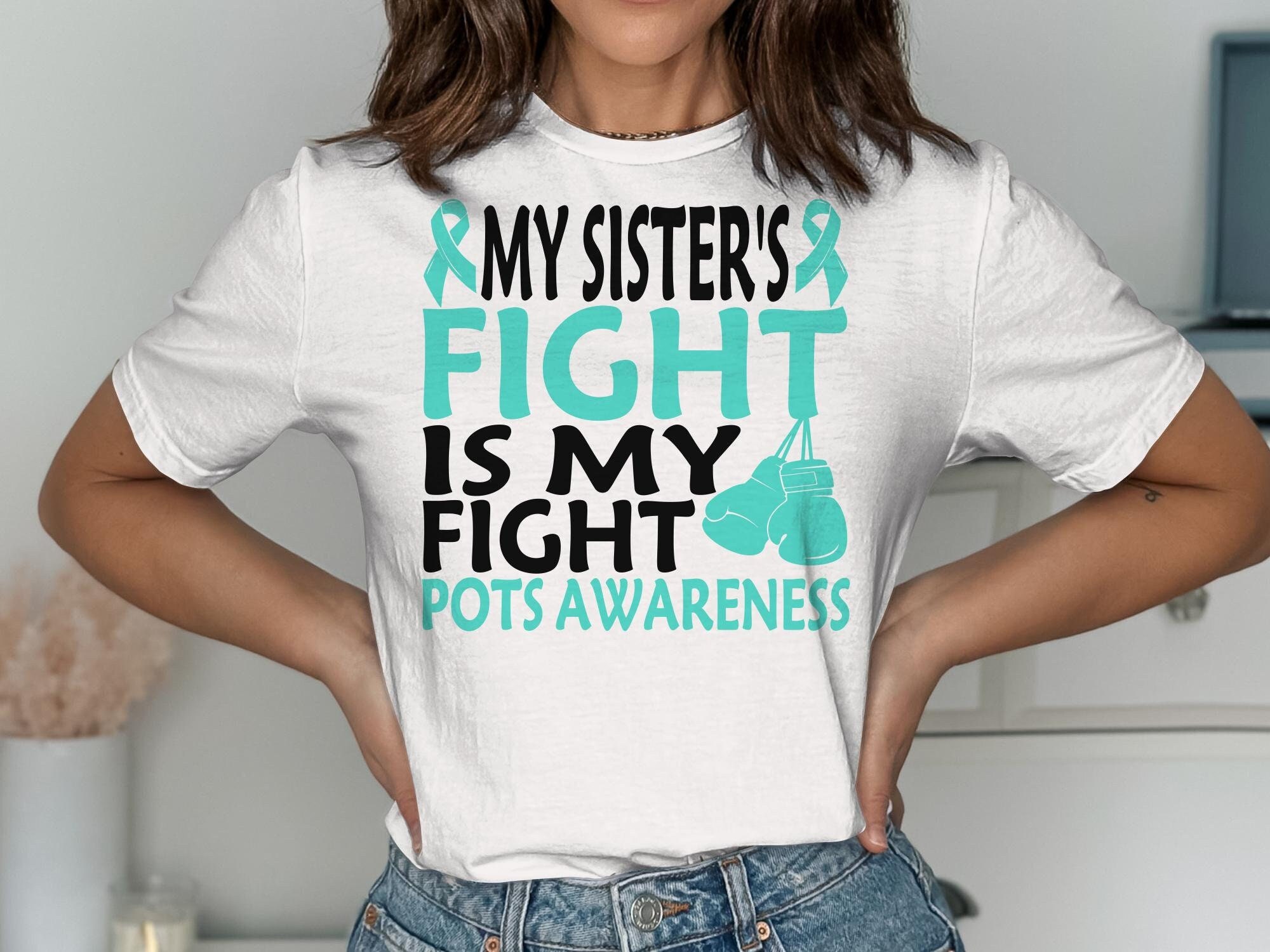 My Sister's Fight Is My Fight Cervical Cancer Awareness Tee My Sister's Fight Is My Fight Cervical Cancer Awareness Tee