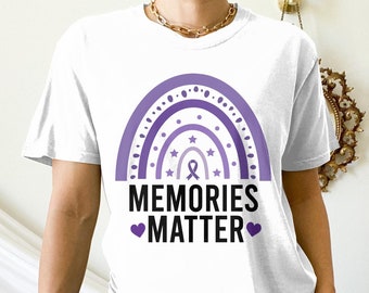 Alzheimer's Awareness Svg Png, Memories Matter Svg, Purple Ribbon Alzheimer Support Cricut Sublimation Design