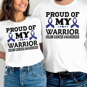 Colon Cancer Awareness Svg Png, Proud of My Warrior Svg, Blue Ribbon Svg Cricut Cutting Files Png Sublimation Designs
