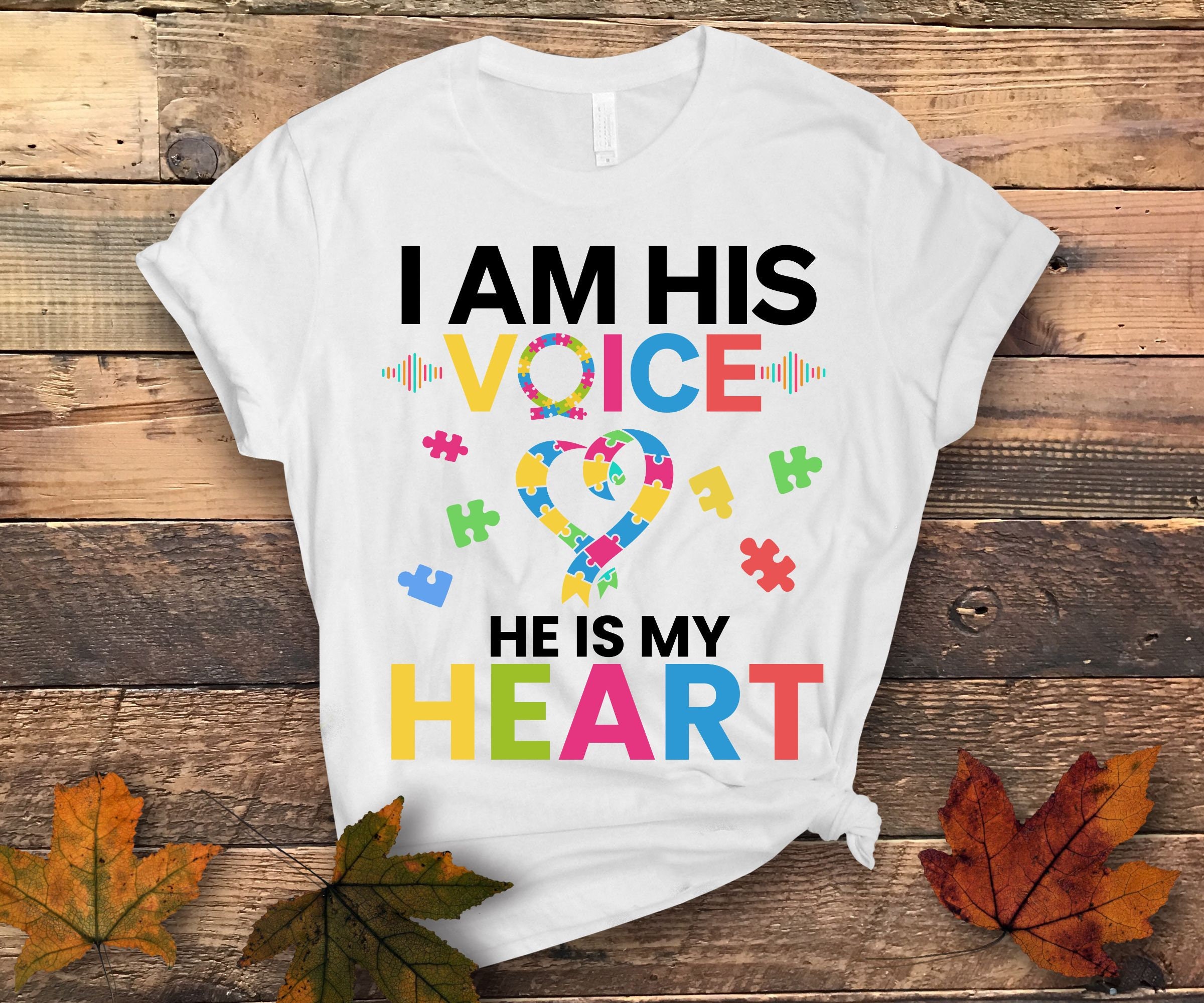 Autism Awareness PNG SVG, I Am His Voice He is My Heart Png, Autism ...