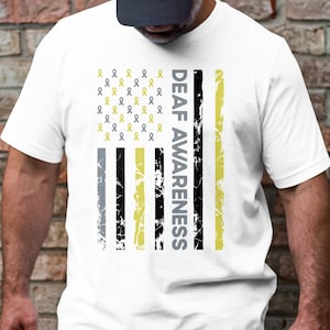 Deaf Awareness Svg Png, Funny Deaf Art Sayings Gifts Svg Flag Deaf Awareness Svg, Cricut File Png Sublimation Design