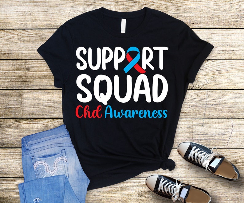 Chd Awareness Svg Png Support Squad Svg Red Blue Ribbon Svg - Etsy