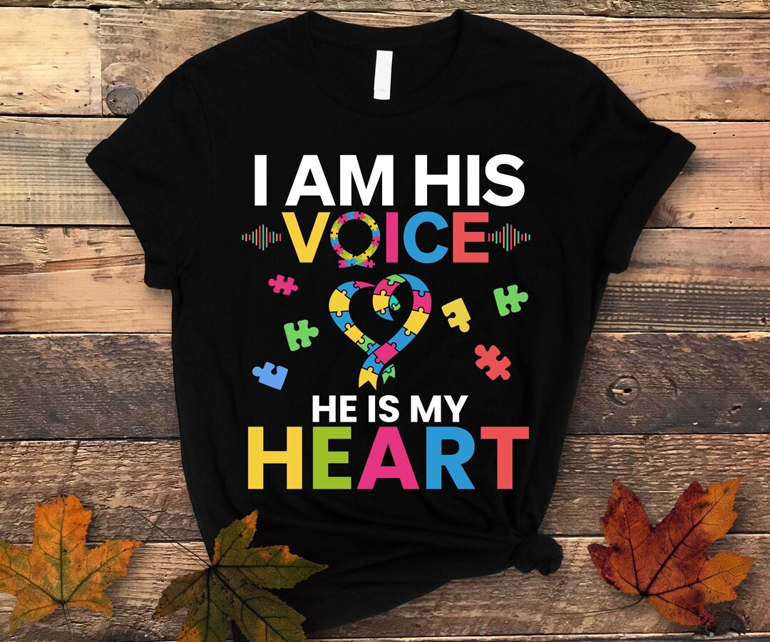 Autism Awareness PNG SVG, I Am His Voice He is My Heart Png, Autism ...