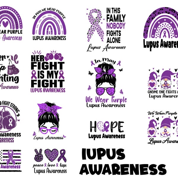 Lupus-Bewusstseins-Svg-Png-Bundle, Lupus-Svg, Lupus-Png-Sublimationsdesigns