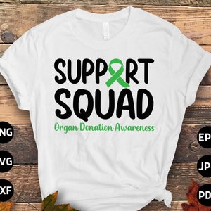 Świadomość przeszczepu narządów Svg Png, Oddział wsparcia Svg, Oddawanie narządów Svg Cricut Cut File Projekt sublimacji