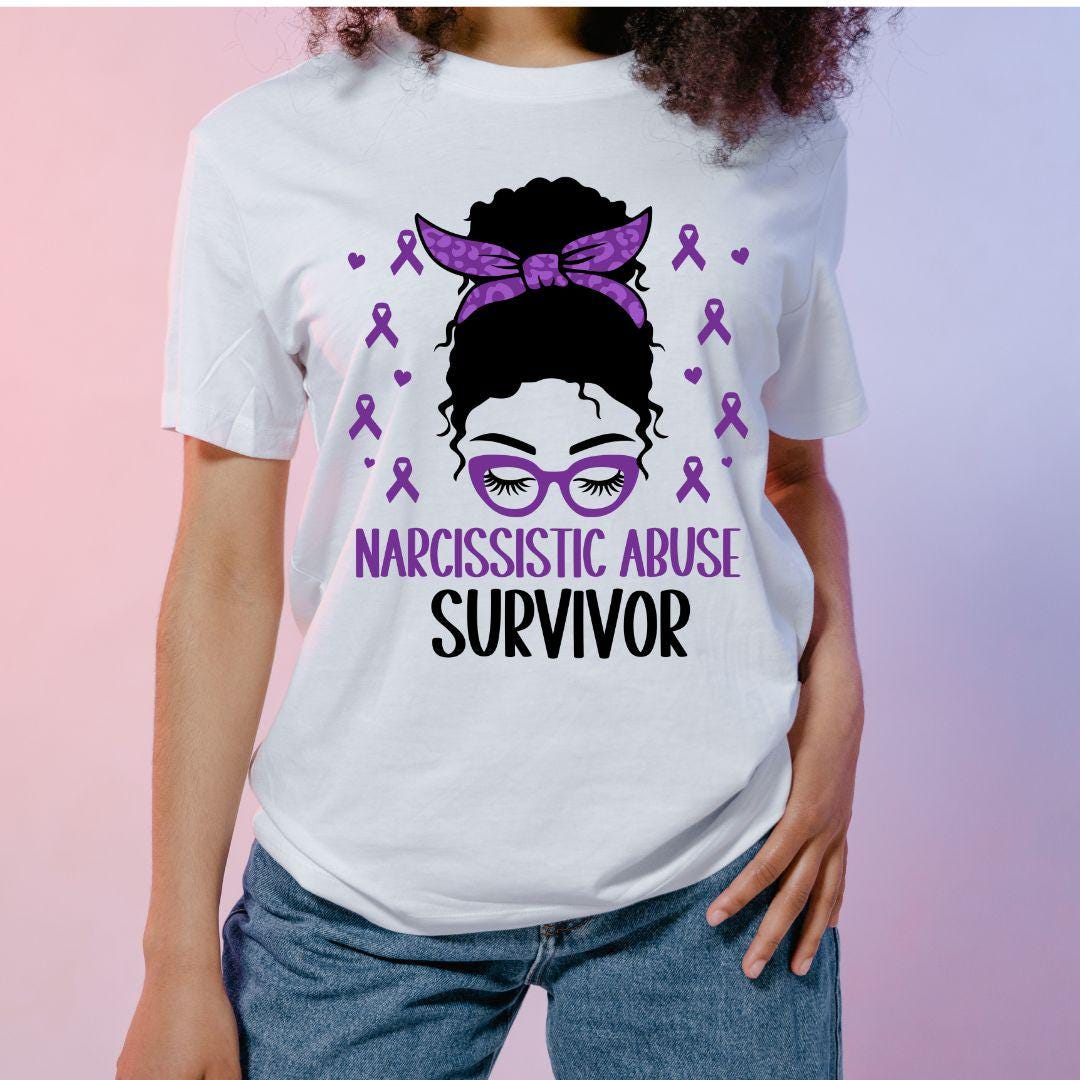Narcissistic Abuse Awareness Svg Png, Messy Bun Narcissistic Abuse ...
