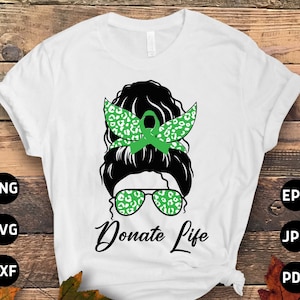 Świadomość przeszczepu narządów Svg Png, Przekaż życie Svg, Oddawanie narządów Svg Cricut Cut File Sublimacja Projekt