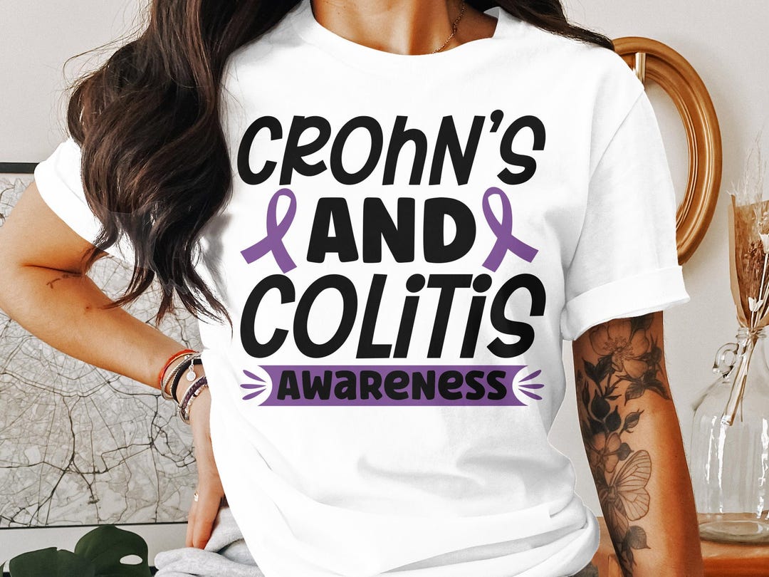 Crohn's Disease Awareness Svg Png, Purple Ribbon Svg Png, Cricut ...